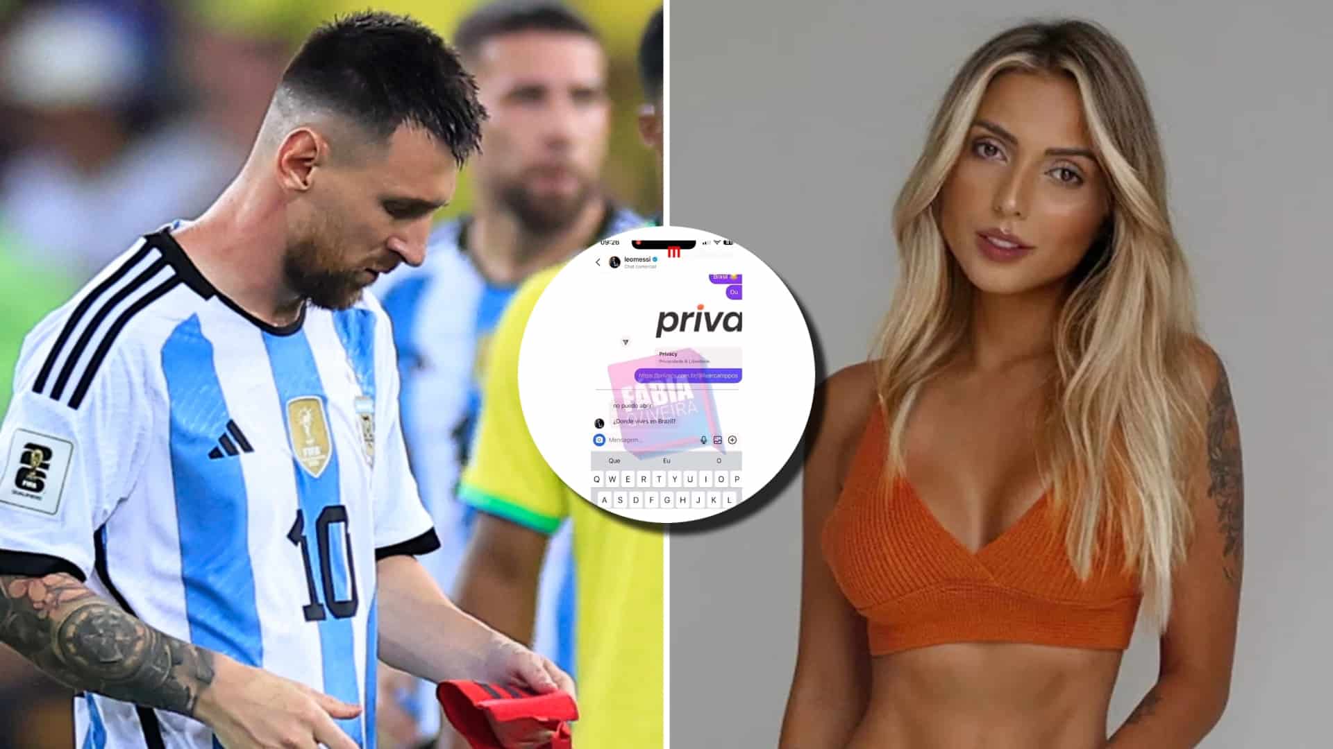 Escándalo en las redes: Una modelo brasileña publica supuestos chats amorosos con Lionel Messi